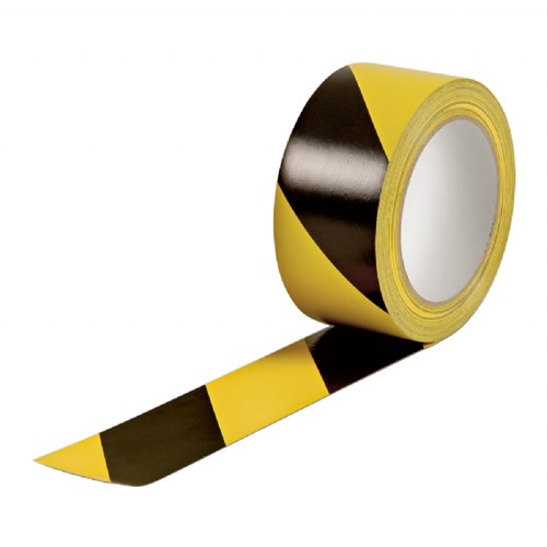 Afzetlint zwart geel 500 meter